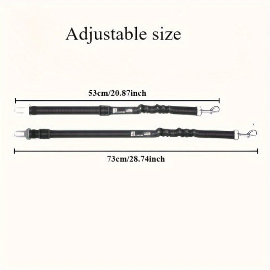 Black adjustable dog training whip measurements