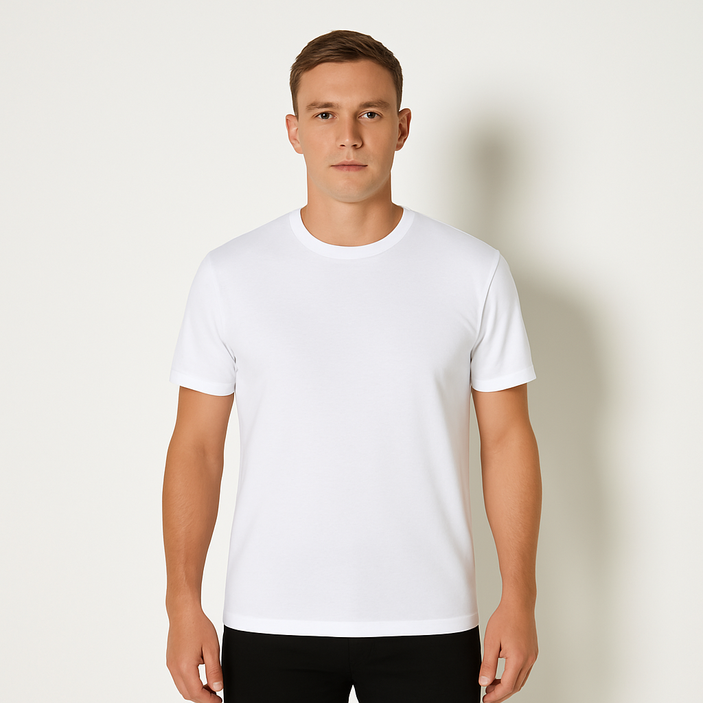 Men’s personalised dog photo T-shirt with name ‘Buddy