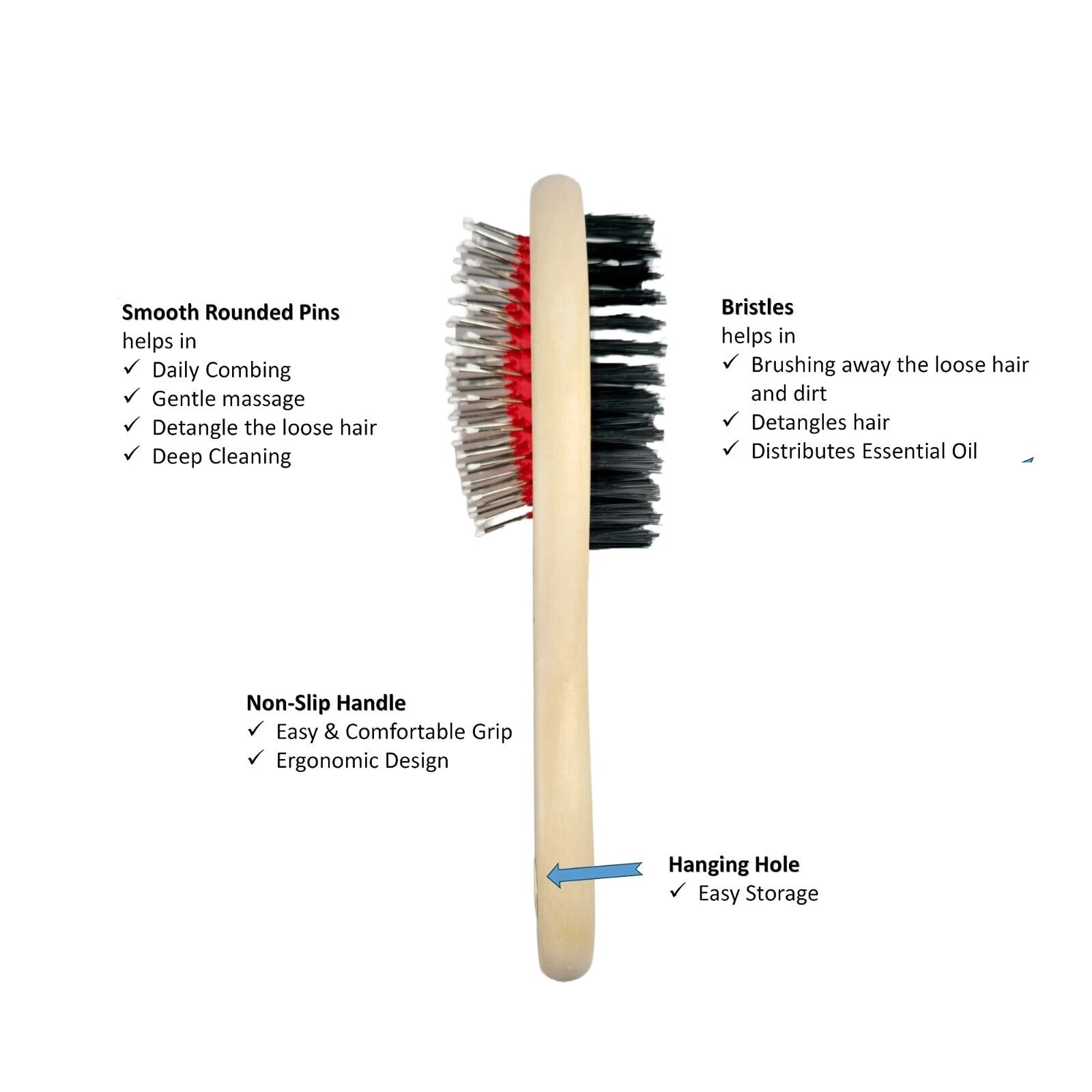 pets wooden brush