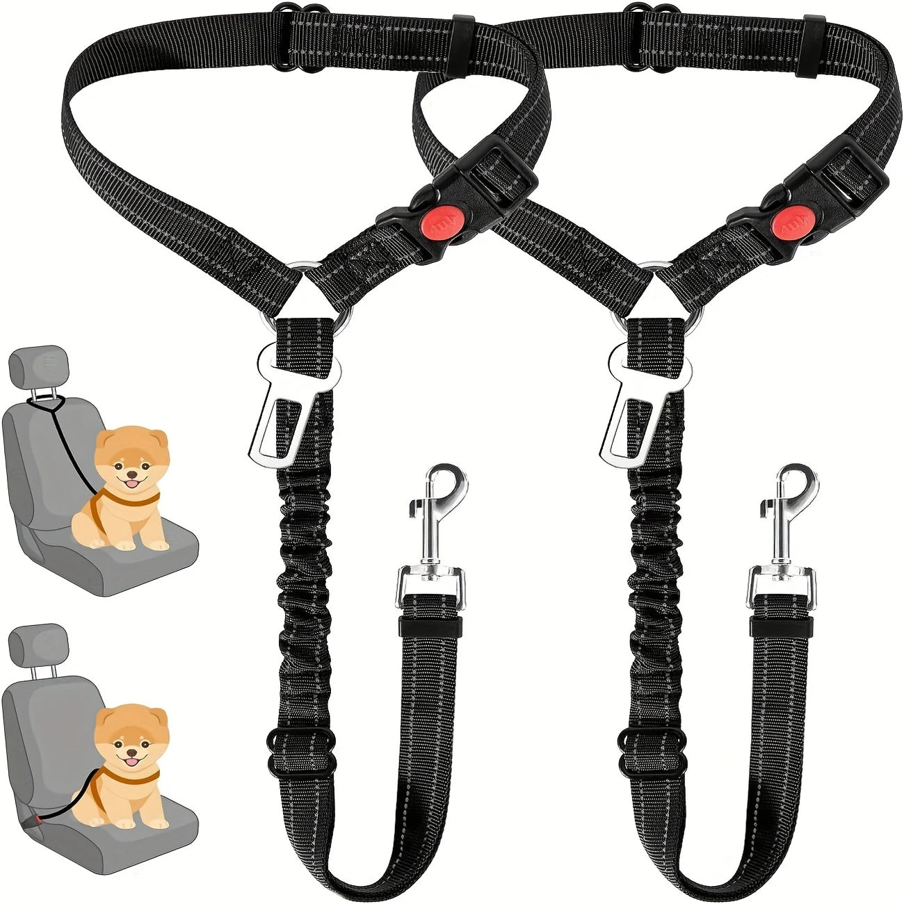 black dog harness