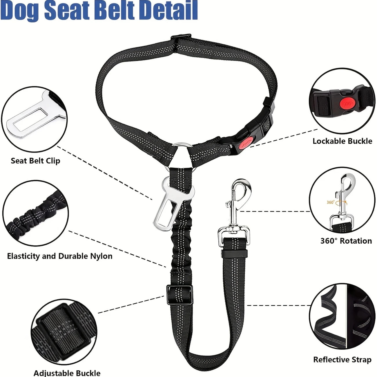 dog seat belt harness