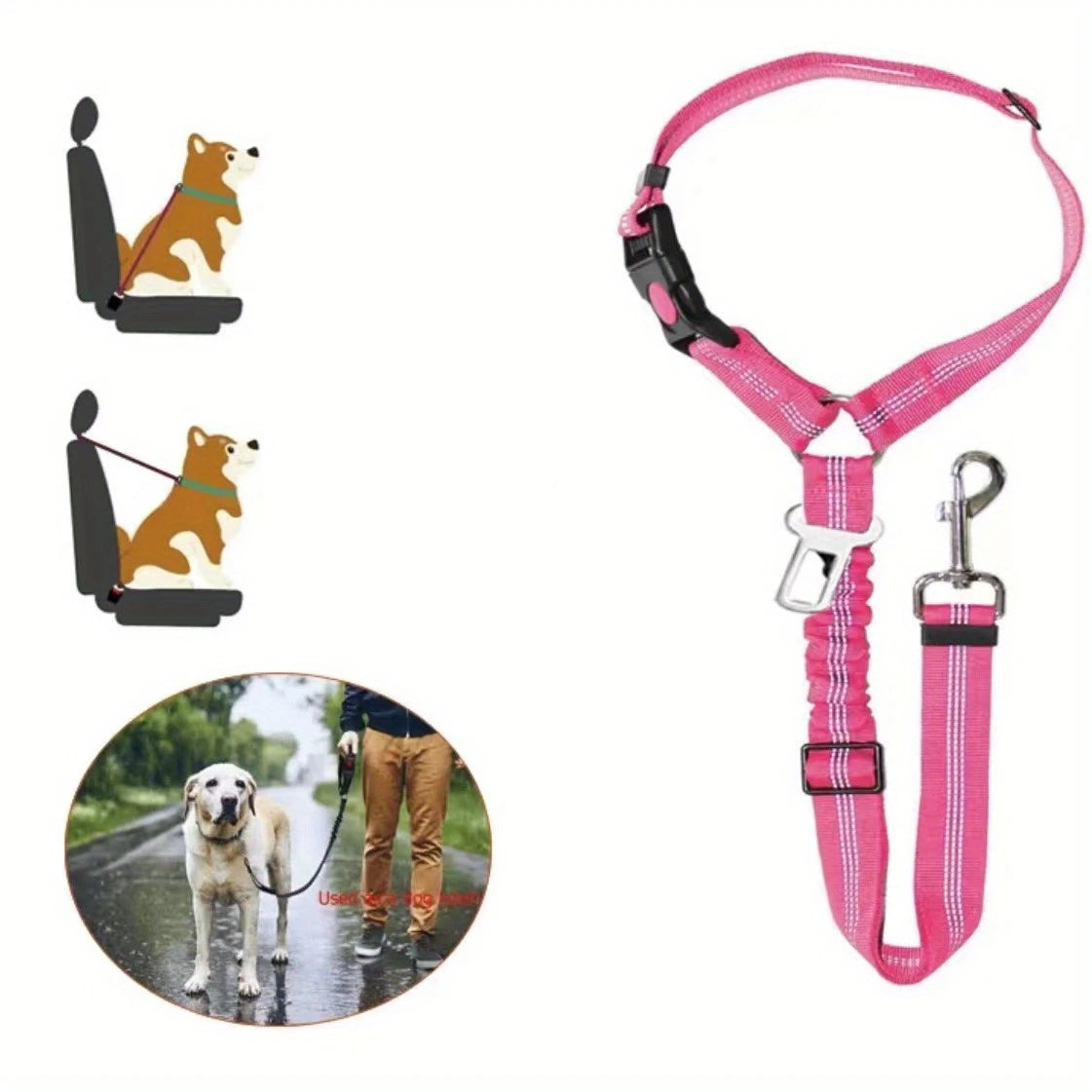 pink dog harness